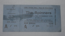 THE SPINNERS Manchester Free Trade Hall Concert Ticket 1979
