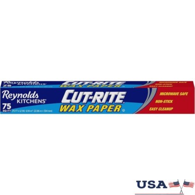 Cut-Rite Wax Paper Roll Nonstick Microwave Safe Baking Cooking 75ft x 12in New