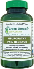 Green Organic Neuropathy Pain Reliver Supplements Vegan Capsules Gluten Free