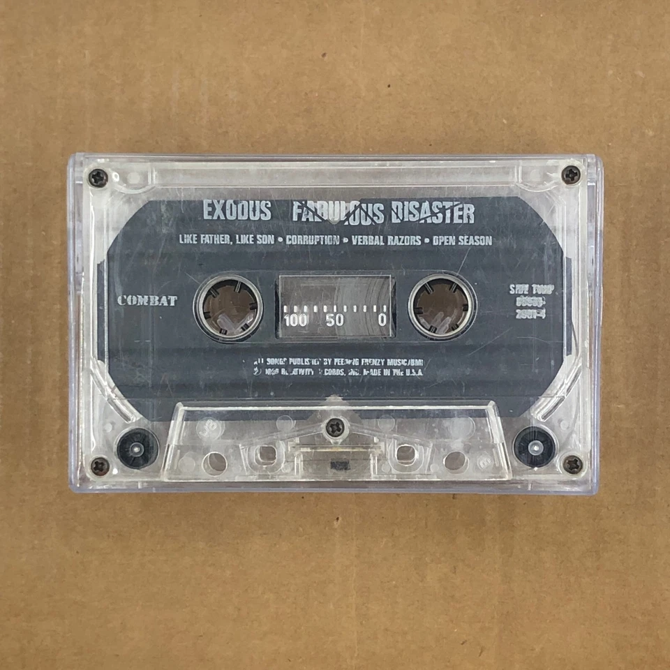EXODUS Cassette Tape 80s Metal Thrash FABULOUS DISASTER LOOSE NO ARTWORK Foto 2 de 4