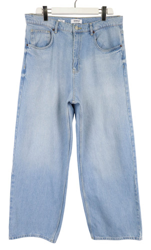 BUROCS Michael Wide Fit Jeans Men's W34/L32 Blue Casual Zip Fly Fade Effect