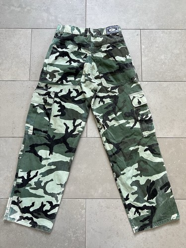 Vintage Y2K 90s LA Gate Jeans Faded Camo Made In USA Baggy Cargo Pants 29x31 - Picture 8 of 16