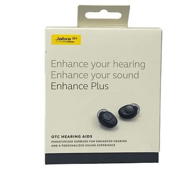 New In The Box Jabra Enhance Plus DGR, US Rechargeable Hearing Aids In Black