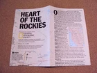 Vintage National Geographic July 1995 Map Heart Of The Rockies Rocky Mountains