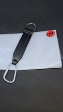 Genuine leather keychain carabiner, handmade,hand stitched,made in USA,new #187