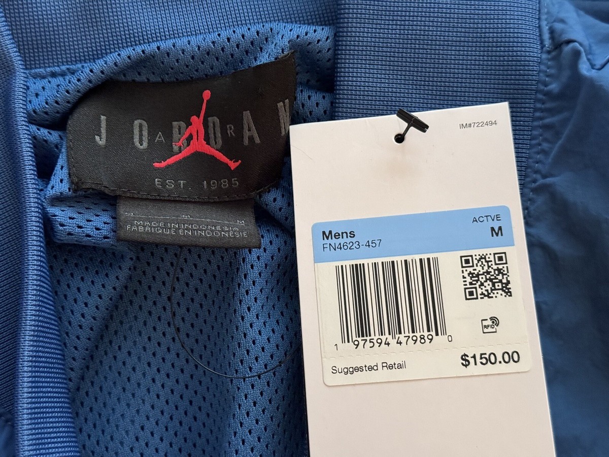 New M Nike Air Jordan 4 Renegade Essentials Bomber Jacket Blue 