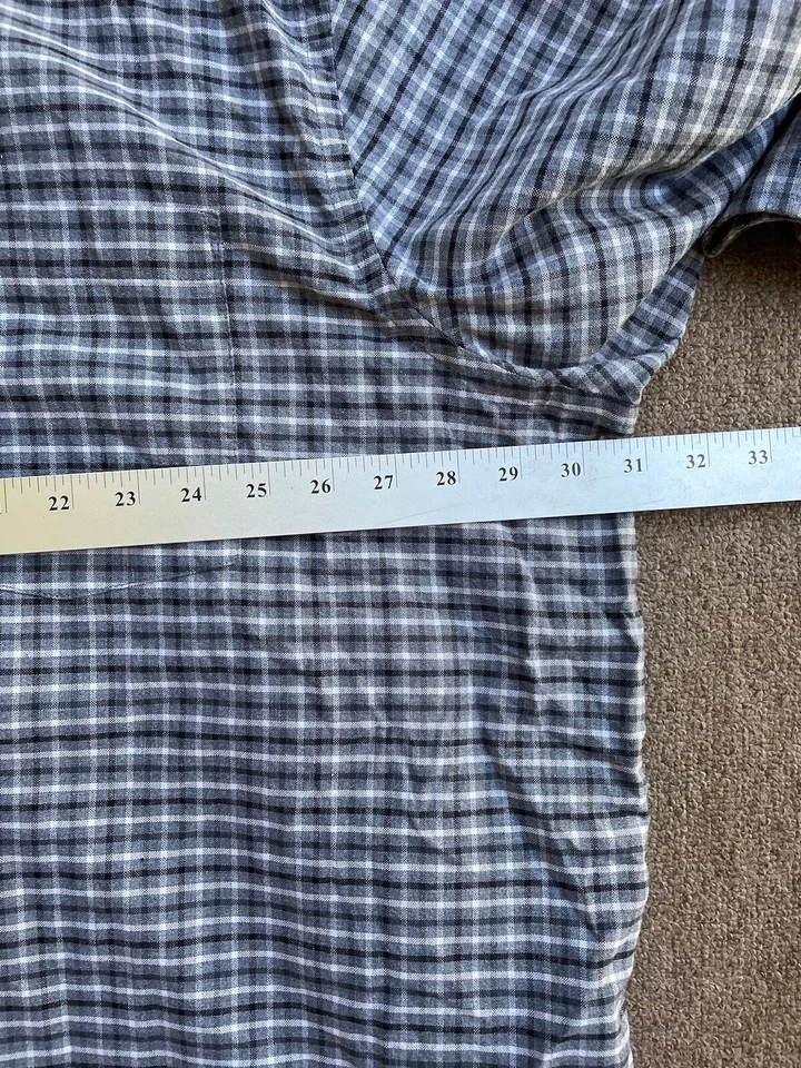 Foundry Men’s Plaid Button Down Collared Shirt Gray Long Sleeve 4X - Image 4 of 4