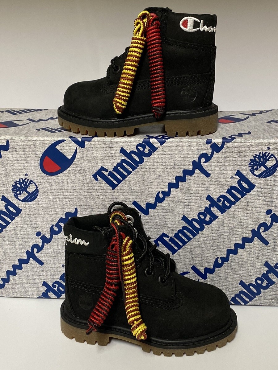 Champion Timberland Premium 6in Waterproof Boot Black Nubuck 