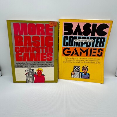 Basic Computer Games & More Basic Computer Games Book BUNDLE *David H. Ahl 1979