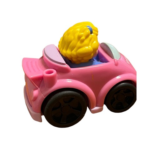 2009 Little People Pink Car Fisher Price Blonde Girl Convertible - Picture 3 of 5