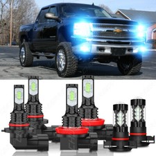 For 2007-2015 Chevy Silverado 1500 2500 Hd 6pcs Ice Blue Led Headlight Fog Light For 2007-2015 Chevy Silverado 1500 2500 Hd 6pcs Ice Blue Led Headlight Fog Light