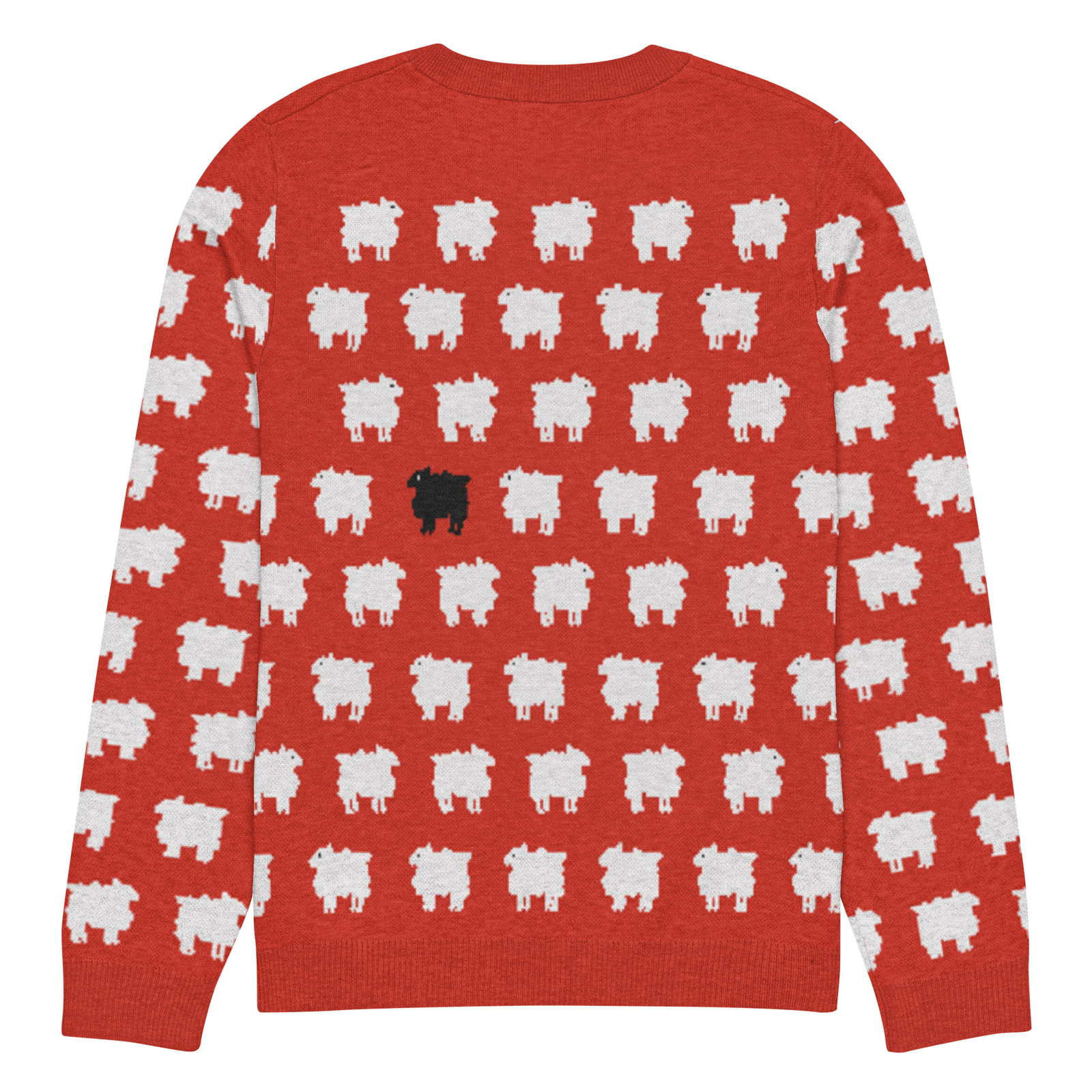 Diana Black Sheep Knitted Crew Neck Sweater كايرو شوب