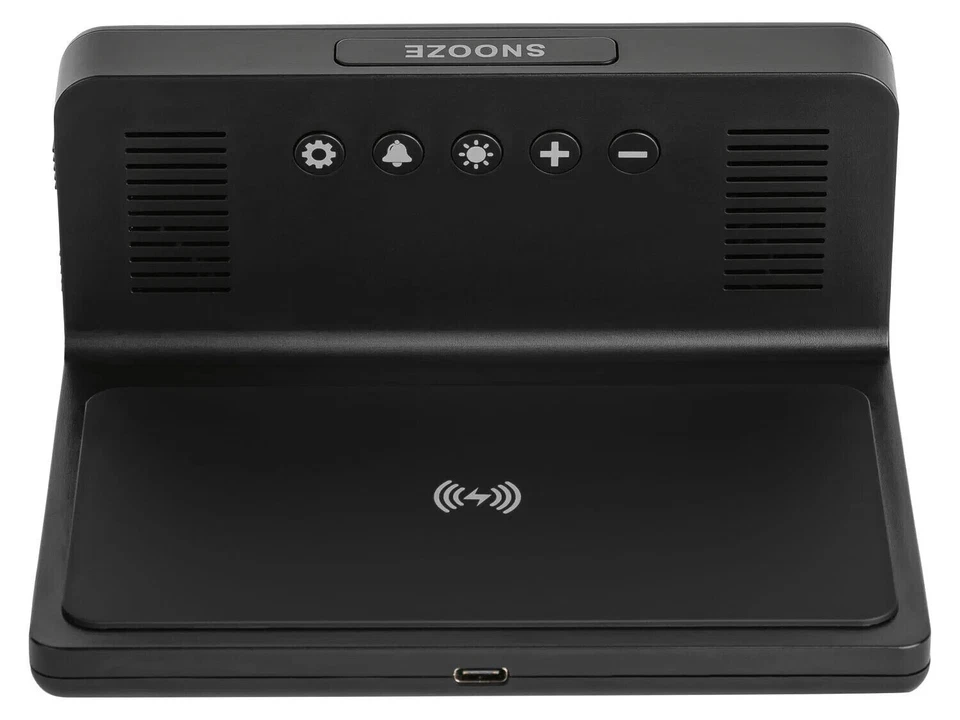 Auriol Digitaler Wecker mit kabelloser Qi Handy Smartphone Ladefunktion Neu - Bild 3 von 4