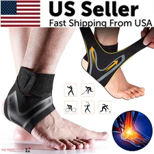 Ankle Brace Support Compression Sleeve Plantar Fasciitis Pain Relief Foot Wrap