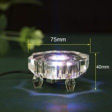 3 Clear Crystal Glass Display Base Stand With...