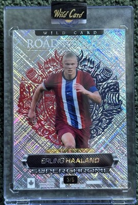 2026 Wild Card SuperChrome Road to Glory - Erling Haaland 3/5 Norway Encased