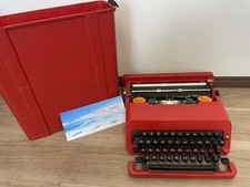 Olivetti Valentine Typewriter Red With Case RARE Used thumbnail