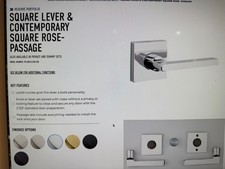 Baldwin Hardware dźwignia drzwi wejściowych KWADRATOWA Reserve Collection Chrom