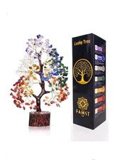  7 Chakra Healing Crystal Tree Of Life, Gemstone Meditation Handmade Reiki New