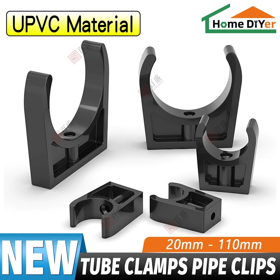Abrazaderas de tubo Clips de tubería de PVC abiertos 20-110 mm Soporte de abrazadera de tubería fija para tubería de agua