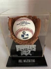 Bill Mazeroski signed baseball.  Display case w/glove. Pittsburgh Pirates 1960