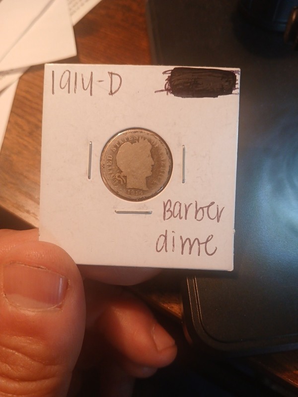 1914-D 10C Barber Dime Free Shipping