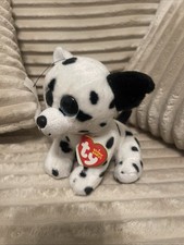 TY Beanie Babies 6" CATCHER Dalmatian Dog Plush Stuffed Animal Toy Heart Tag
