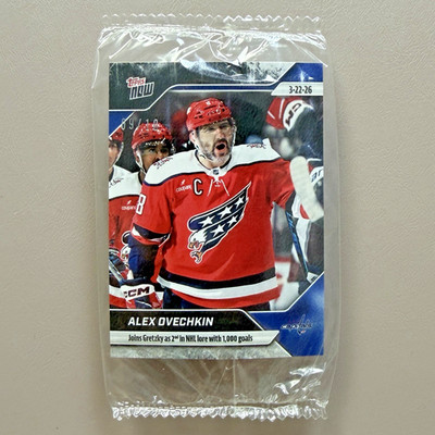 2025-26 Topps NOW Sticker #127 ALEX OVECHKIN #09/10 Black Ice SSP - 1000 Goals