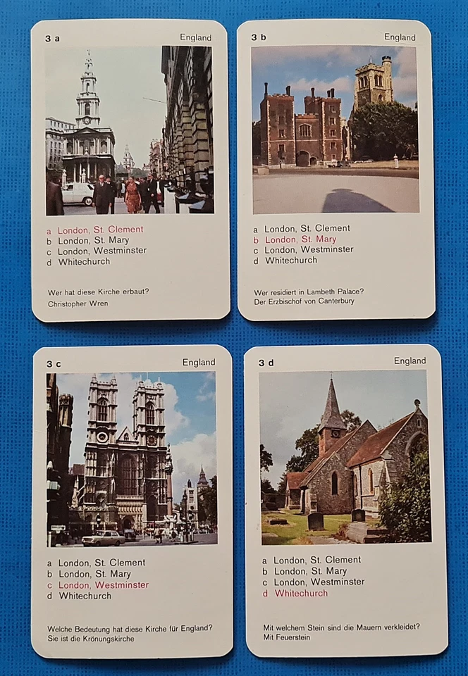 Auténticas cartas de cuarteto religioso de iglesias y catedrales Joker Alemania Foto 4 de 4