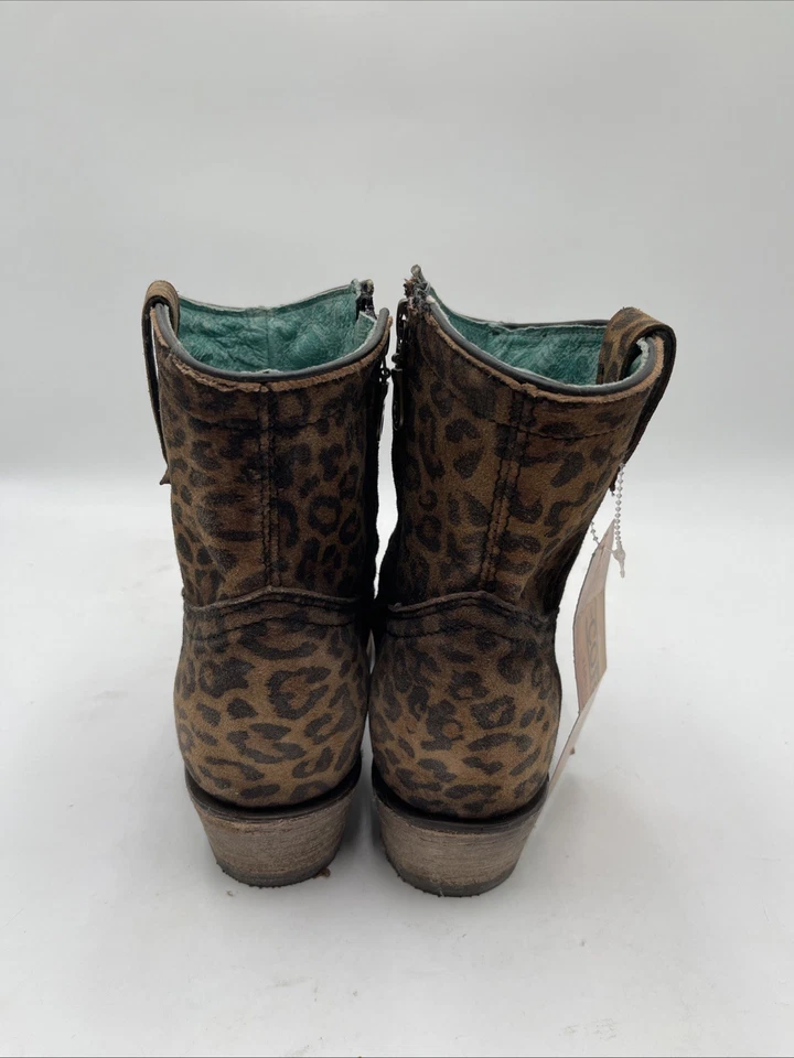 Botas de tornozelo femininas Corral com estampa de leopardo marrom tamanho 6M - Imagem 4 de 4