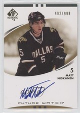 2007-08 SP Authentic Auto Future Watch 492/999 Matt Niskanen #210 Auto 02u3