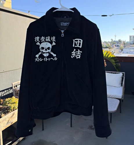 Straight To Hell Collab with Search and Destroy  Velvet Embroidered Short Jacket - product listing photo