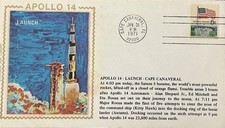 Colorano Silk Apollo 14 Launch Alan Shepard Jr Ed Mitchell Stu Rosa 1/31/71