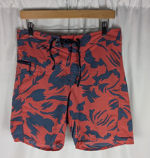 Patagonia Men's Shorts Board Short Size 30 x 9 Red  Blue Swim Trunks Vintage