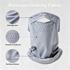 Men Women Summer Ice Silk Sun Protection Neck Gaiter Bike Mask Full Face Mask B