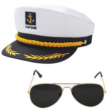 Yacht Captain Hat Sailor Hat Boat Captains Dressing up Halloween Party Costum...