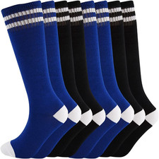 Knee High Socks for Kids, Cotton Soccer Socks for Boys, Girls, Toddlers
