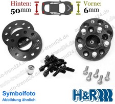 HR Spurverbreiterung schwarz VA 6mm & HA 50mm für Seat Leon 1M1 99-06