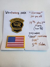 Vintage Woodward Oklahoma Police Department Jacket Shoulder Patch 1st Responder