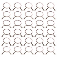 30Pcs 28mm ID 31.4mm OD Fuel Line Hose Clips 65Mn Spring Clips Clamps Gold