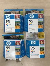 Lot Of 4 HP 95 C8766WN Genuine OEM Tri-Color Ink Cartridges NEW - Expired 2008