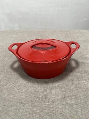 CorningWare Creations Red Stoneware 1.5 Quart Baking Casserole Dish With Lid