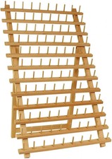 120-Spools Wooden Thread Holder Sewing and Embroidery Rack and Organizer