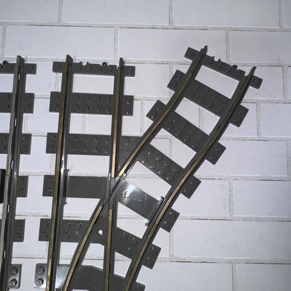 Lego x2 Dark Gray Train Tracks 9V Switch Point Left and Right 2859 2861 - Image 4 of 4