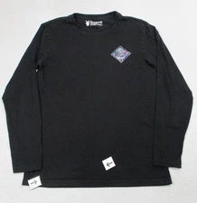 Dutch Bros Coffee Shirt Mens Large Black Long Sleeve Floral Logo Graphic Tee