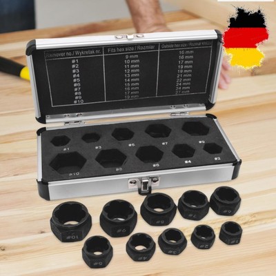 10Pcs Nut Screw Remover Extractor Damaged Bolt Remover Hand Tool Kit Mechanic
