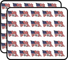 Large Waving American Flag Forward & Reverse ICS (Mirror Image USA Made Us) Stic