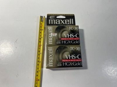 Lot Of 2 Sealed VHS-C 30 Minute Tapes NEW Maxwell/ Sony
