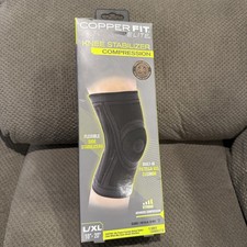 Copper Fit Elite Knee Compression Sleeve Black Size Large/XL- 16  -20  