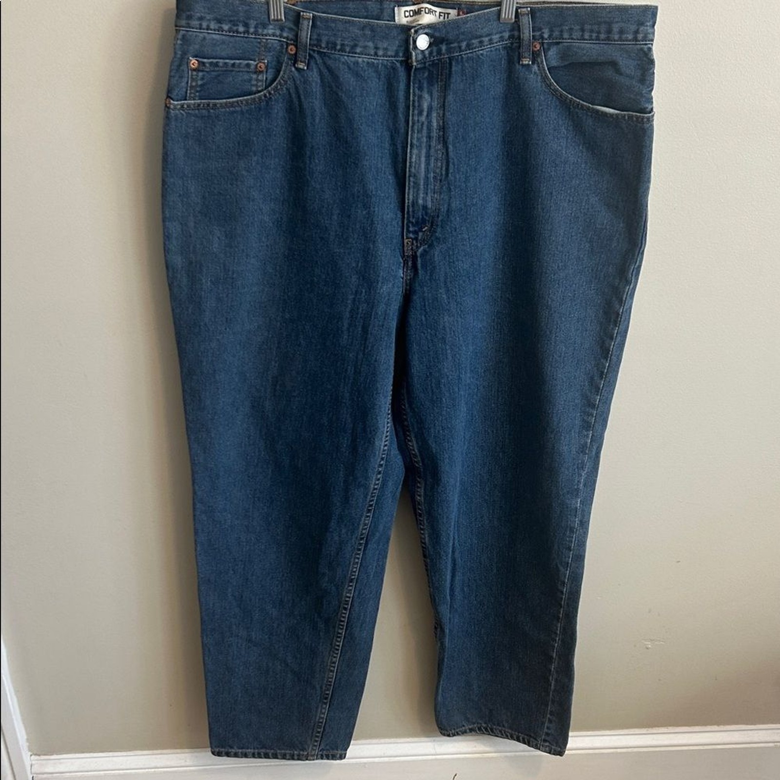 Levi's 560 Men's 44x32 Comfort Fit Blue Denim Jeans Loose Tapered Leg